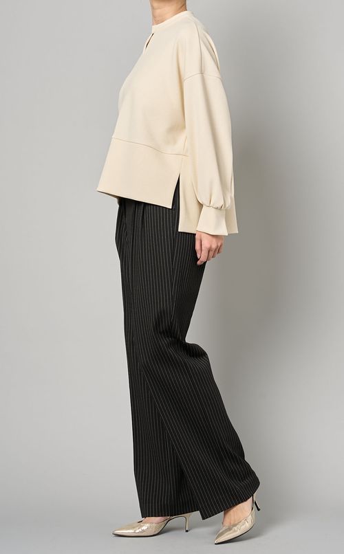 ピンストライプセンタープレスパンツ