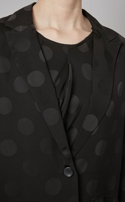 フロッキードットテーラードジャケット