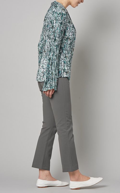 フラワープリントプリーツブラウス