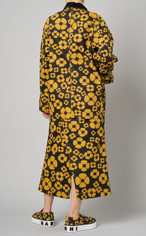 フラワープリントカバーオールジャケット