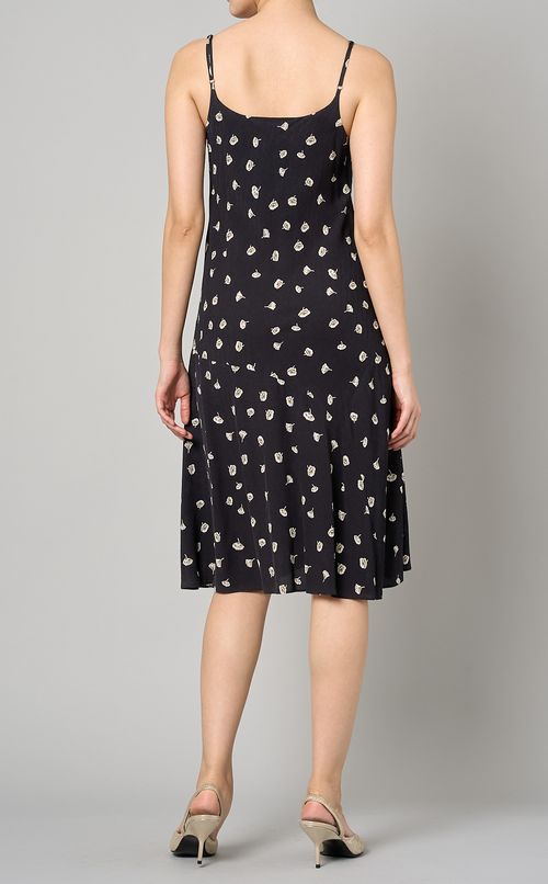 フラワープリントナローキャミソールドレス