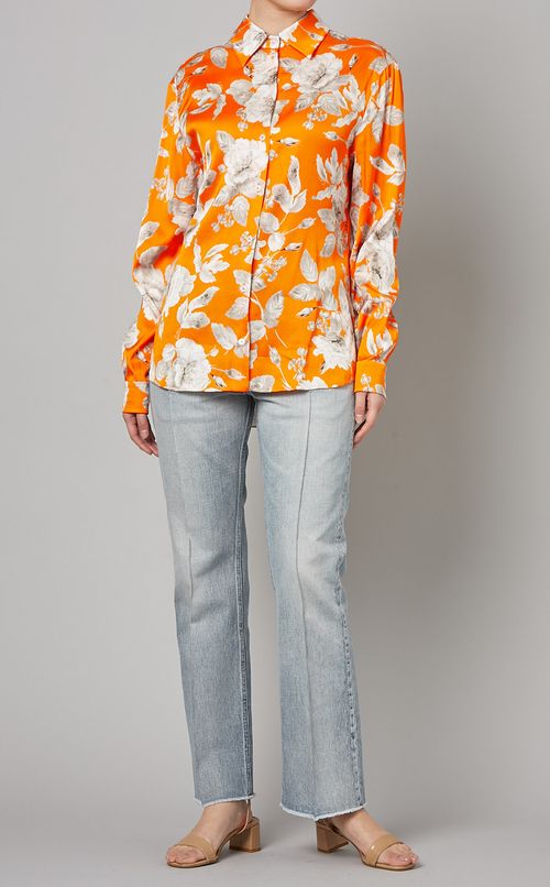 ビッグフラワープリントブラウス