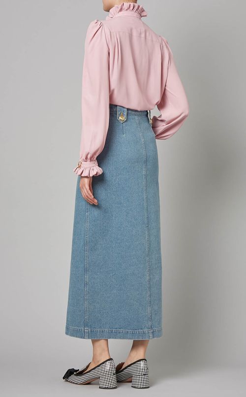 ダブルフリルカラーブラウス