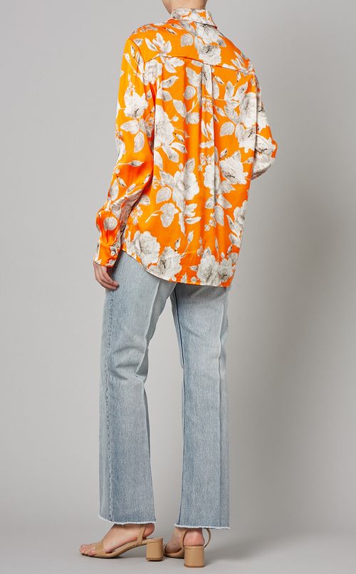 ビッグフラワープリントブラウス