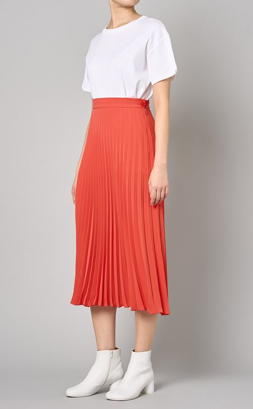 アコーディオンプリーツミディスカート