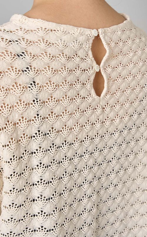 シェルモチーフレースブラウス