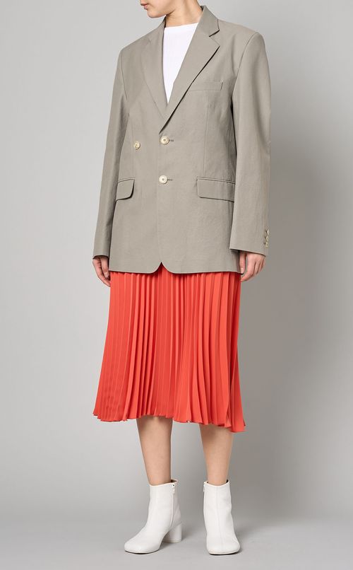 アコーディオンプリーツミディスカート