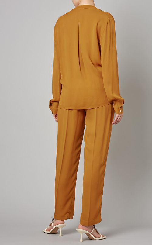 カシュクールロングスリーブブラウス