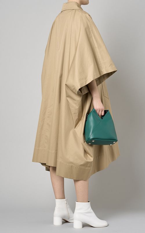 ステンカラーロングケープコート