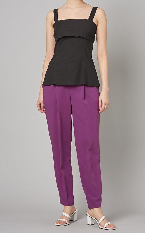 スリーブレスドレープブラウス