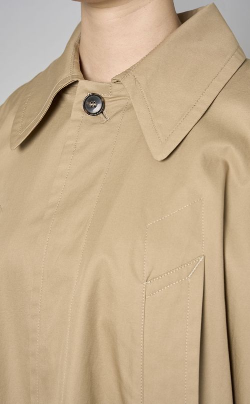 ステンカラーロングケープコート