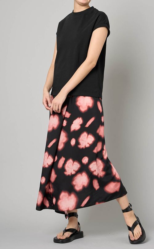 リーフプリントウエストバンドスカート