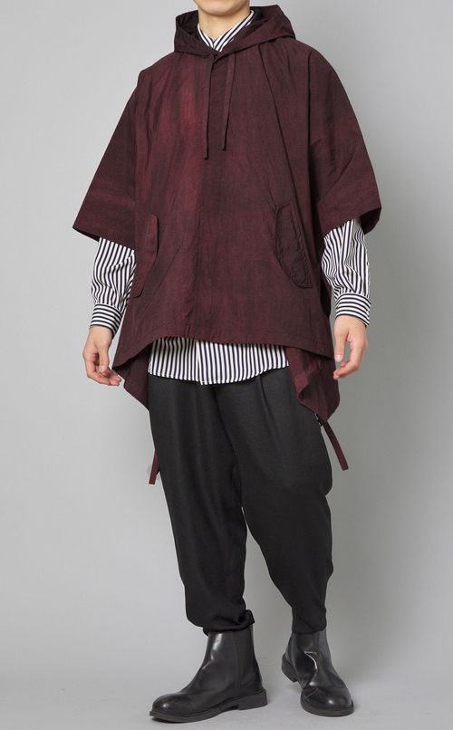 流し染ナイロンポンチョ