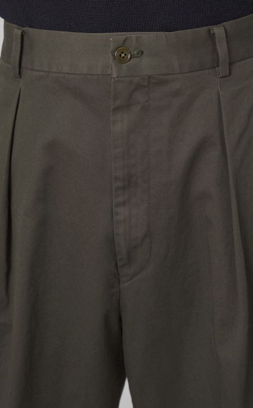 コットン2タックチノパンツ