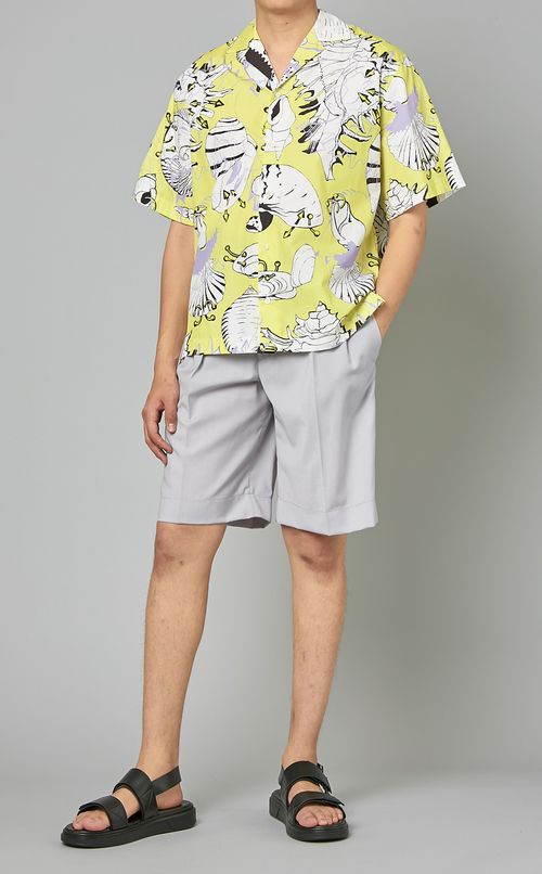 オープンカラーショートスリーブシャツ