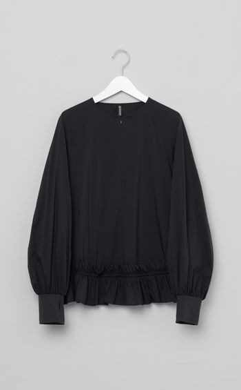 ギャザーヘムプルオーバーブラウス