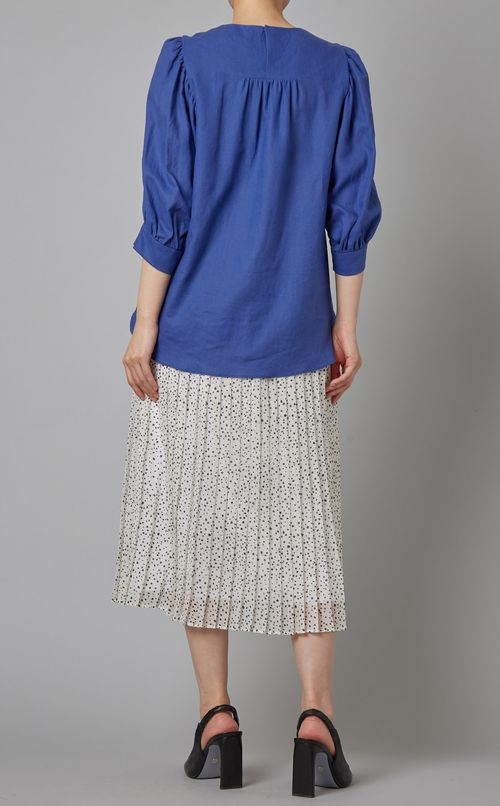 リネンストレッチブラウス