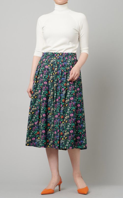 リバティプリントプリーツスカート