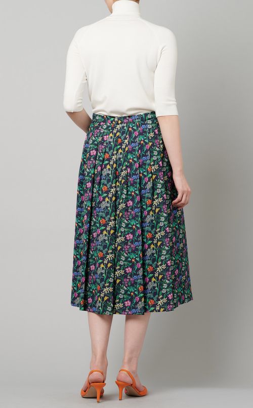 リバティプリントプリーツスカート