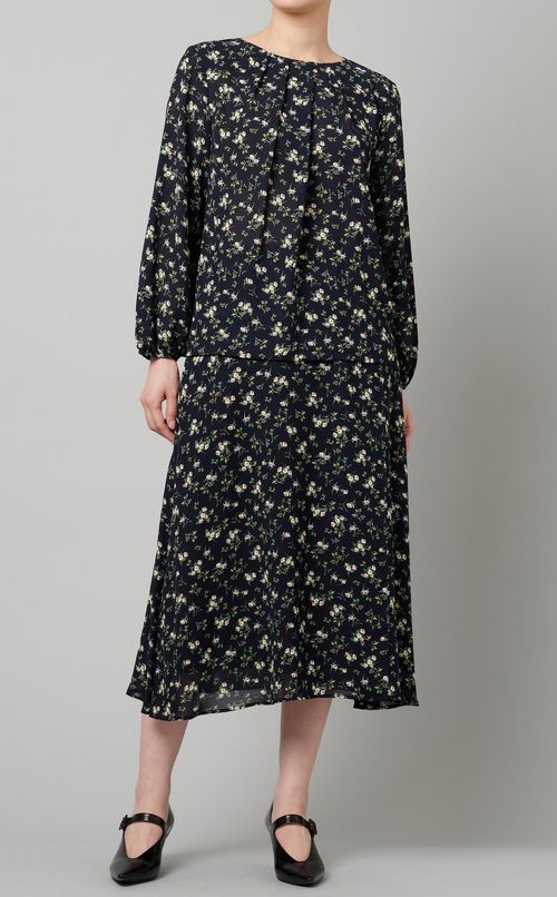 フラワープリントフレアスカート