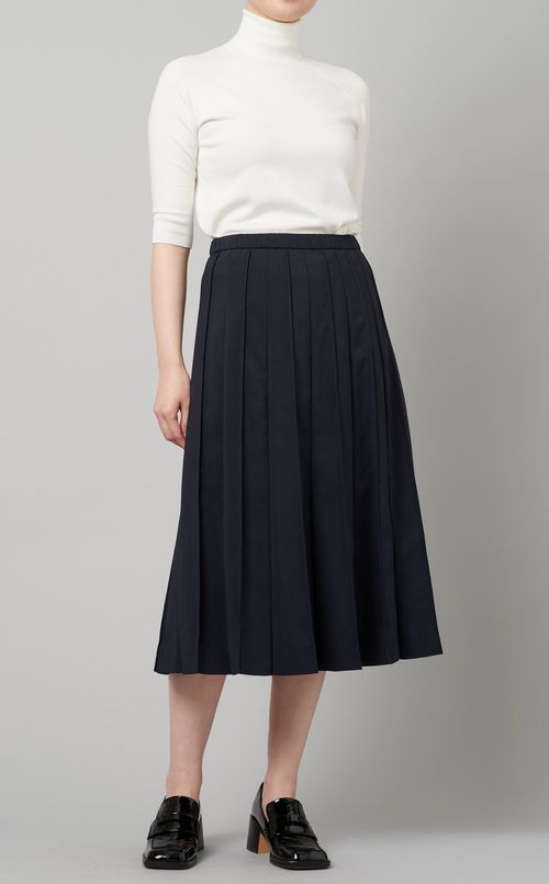 プリーツフレアスカート