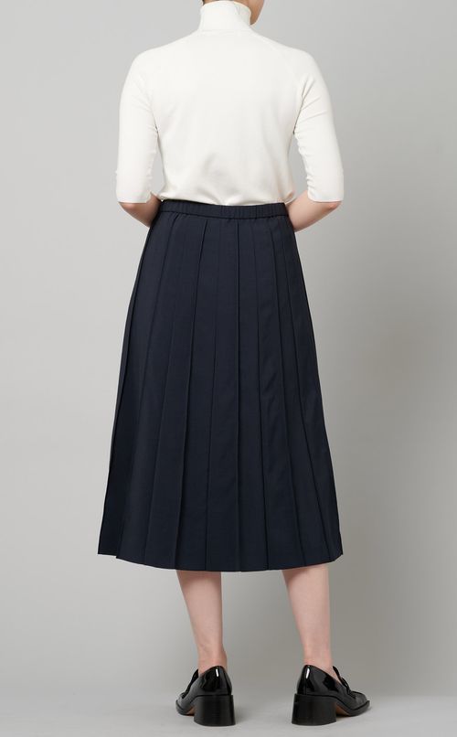 プリーツフレアスカート