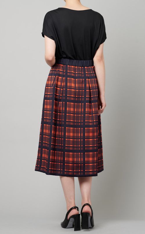 チェックプリントフレアスカート