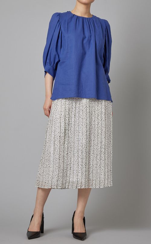 ランダムドットプリーツスカート