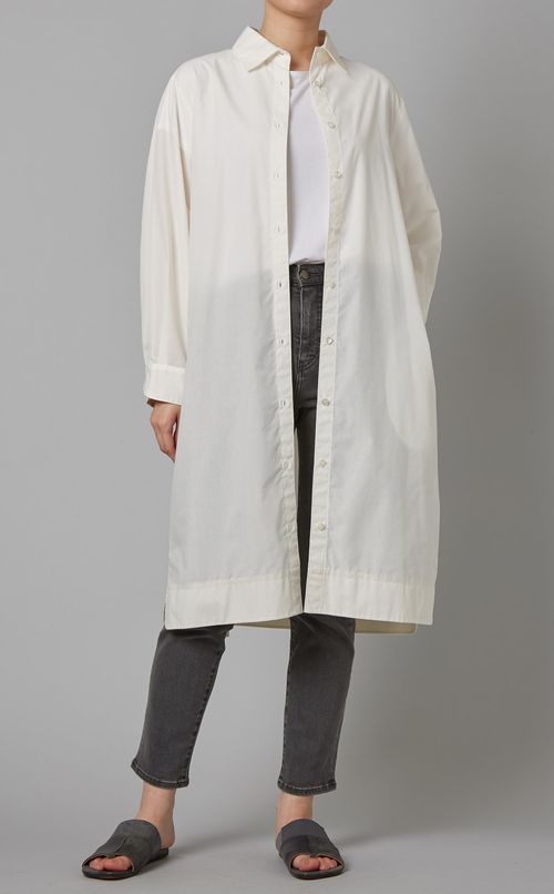 スリットシャツワンピース