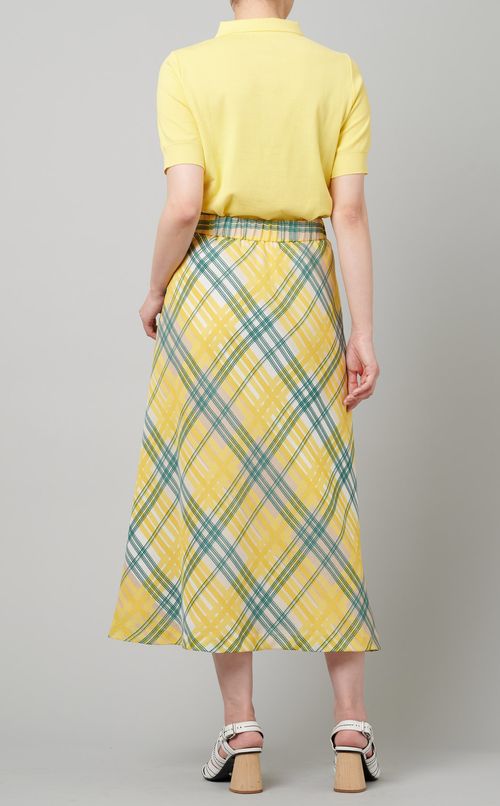 マドラスチェックフレアスカート