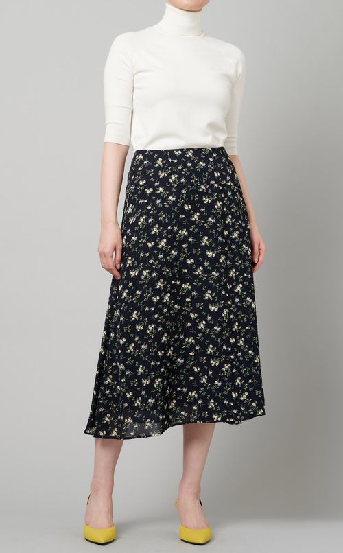 フラワープリントフレアスカート