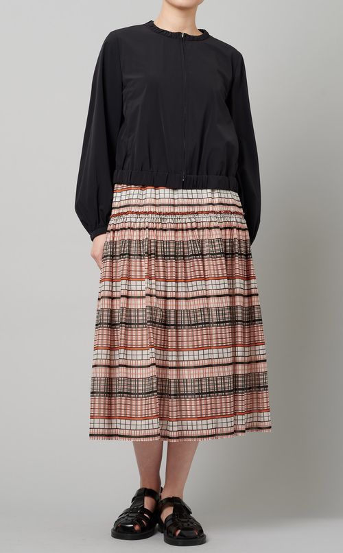 プリントティアードスカート