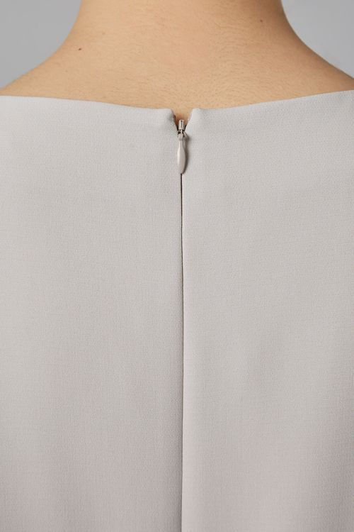 異素材コンビプリーツワンピース