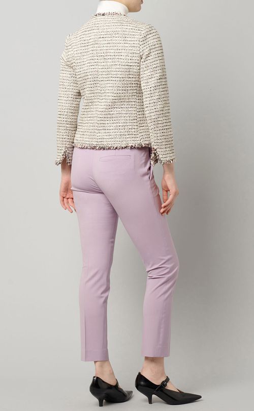 スリムツイードノーカラージャケット