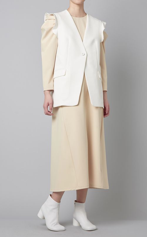 パワーショルダーストレッチワンピース