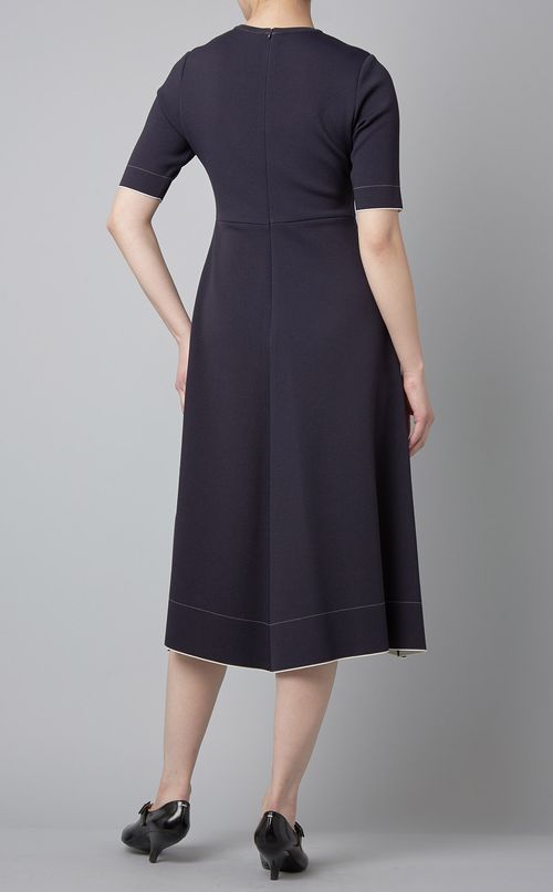 ダブルフェイスフレアワンピース