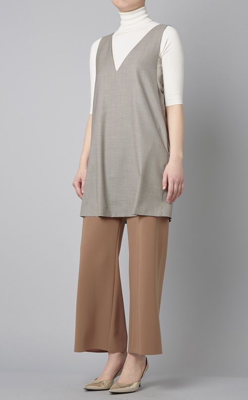 シルク混ノースリーブプルオーバー