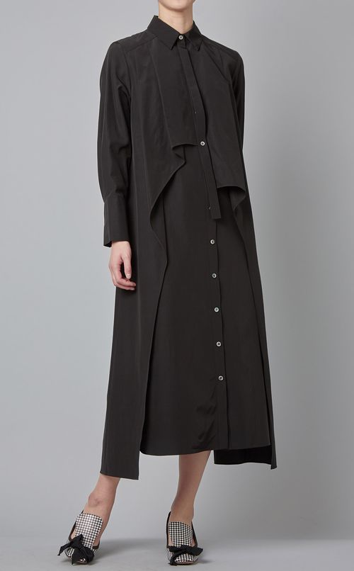 レイヤードシャツワンピース