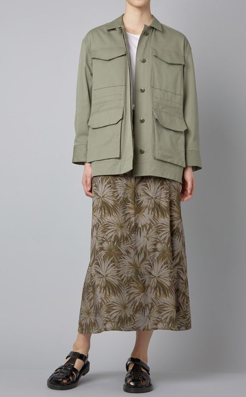 ボタニカルプリントスカート