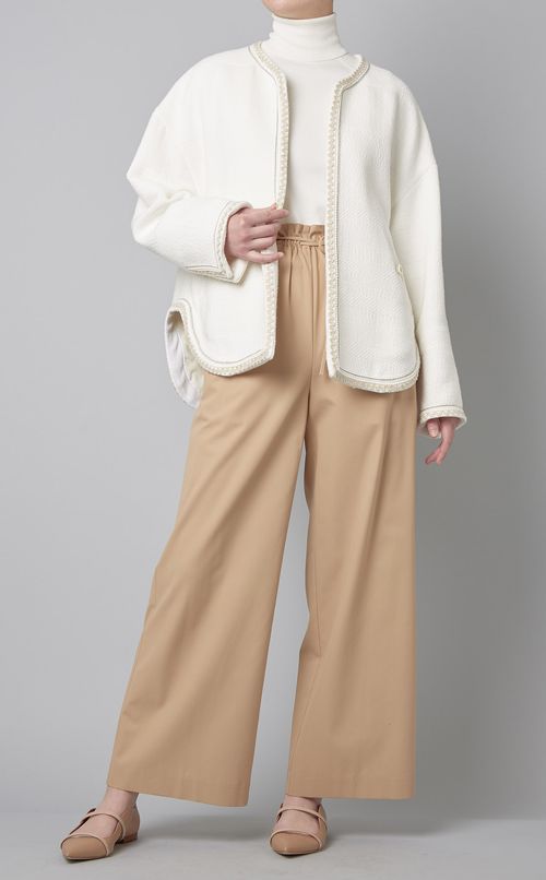 ノーカラーオーバーサイズジャケット