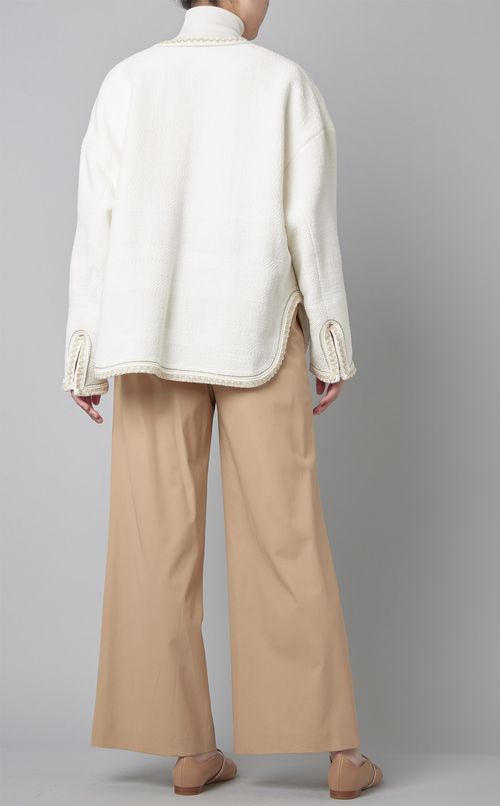 ノーカラーオーバーサイズジャケット