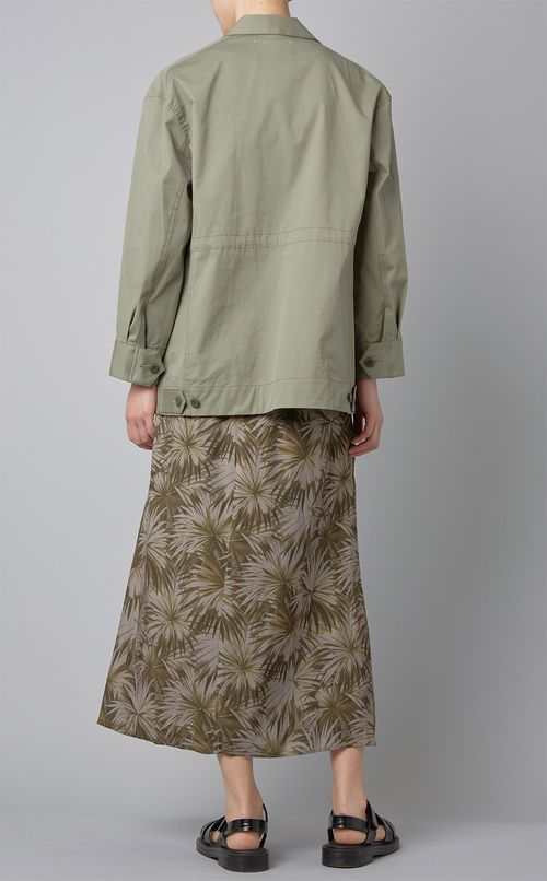 コットンサテンミリタリージャケット