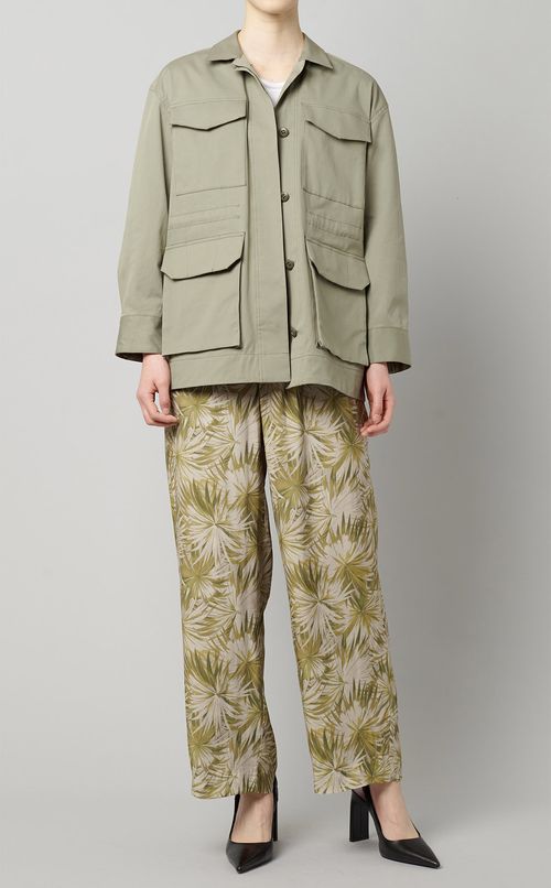 コットンサテンミリタリージャケット