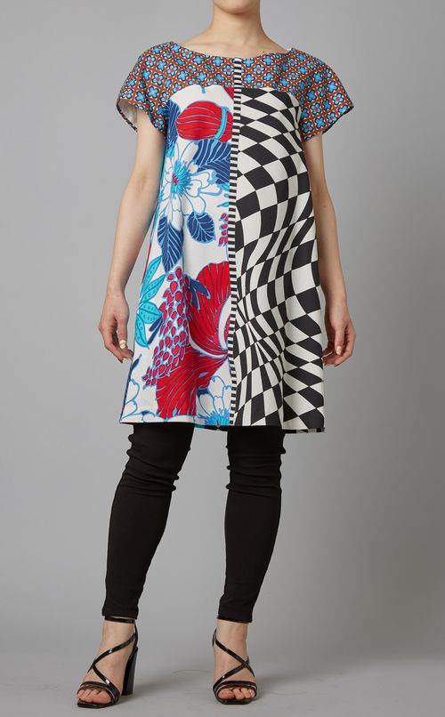 パネルプリントミニワンピース