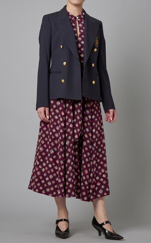 ドットシャツワンピース