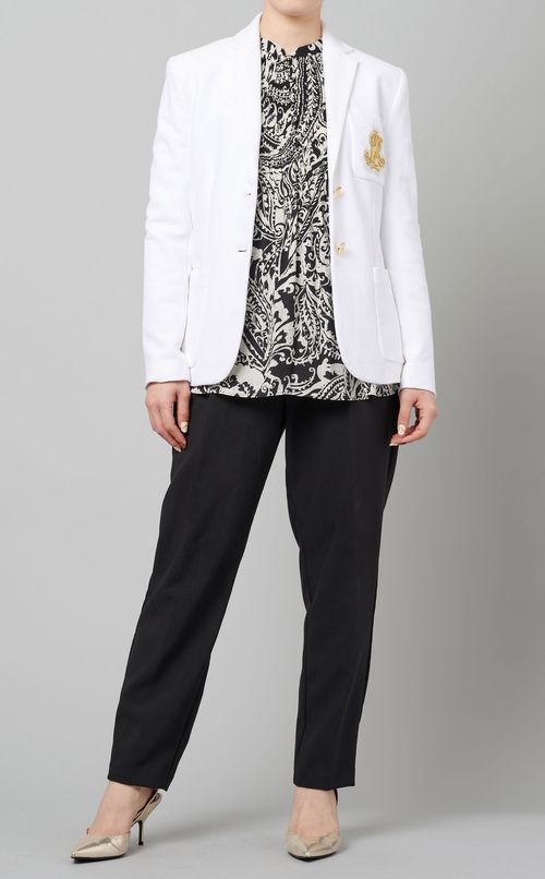 ペイズリープリントギャザーブラウス