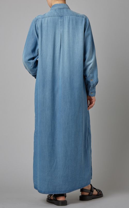 デニムロングシャツワンピース