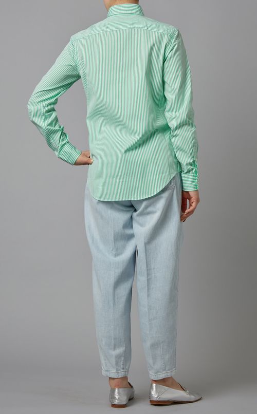 コットンストライプシャツ