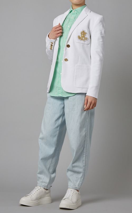 コットンストライプシャツ