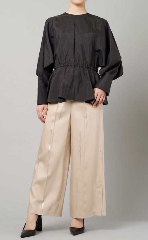 オープンスリーブシャツプルオーバー